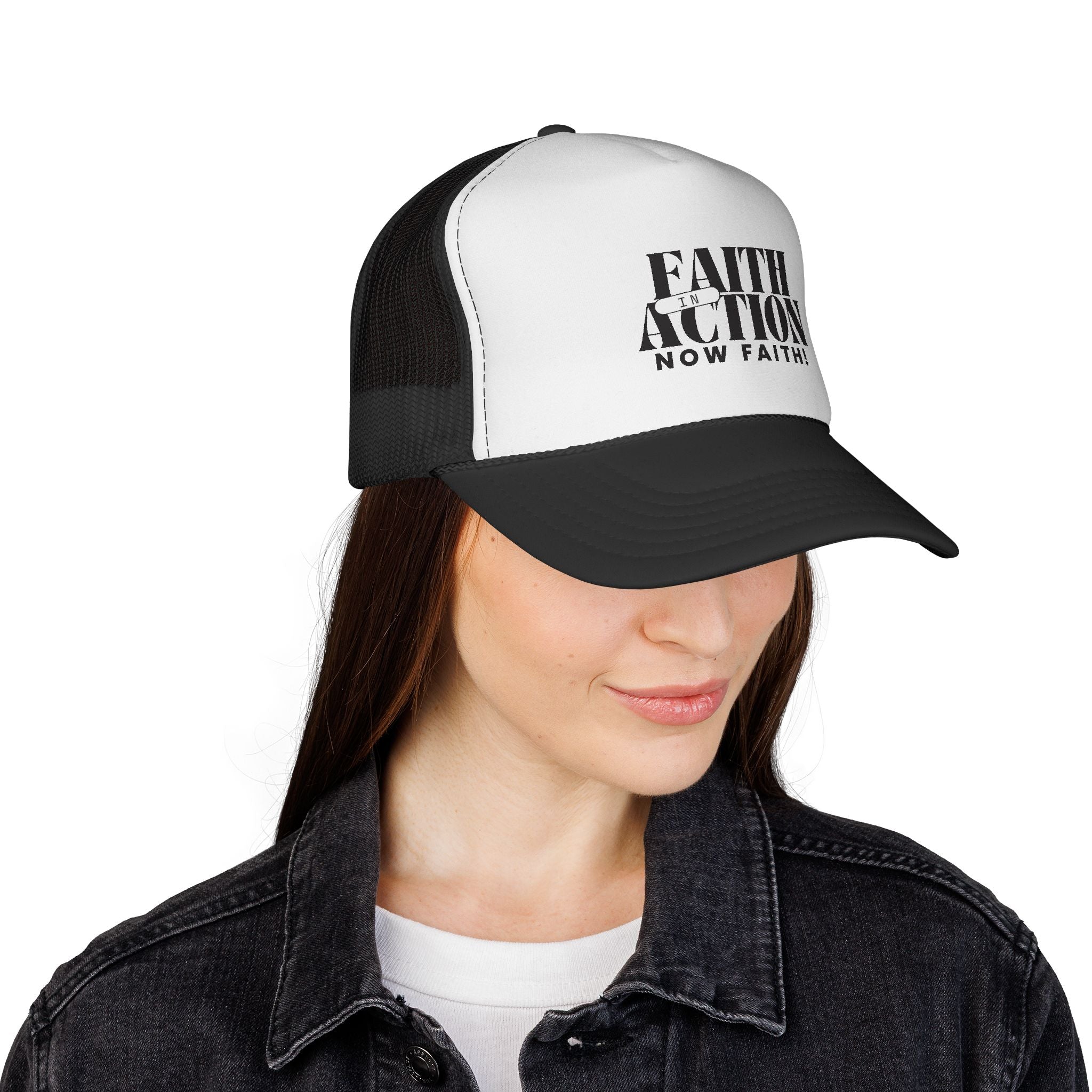 Now Faith Trucker Hat — Christian Mesh Cap (Hebrews 11 Inspired)