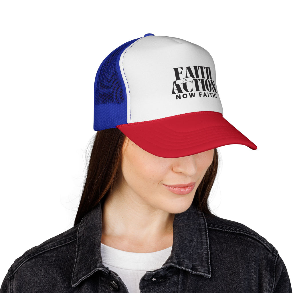 Now Faith Trucker Hat — Christian Mesh Cap (Hebrews 11 Inspired)