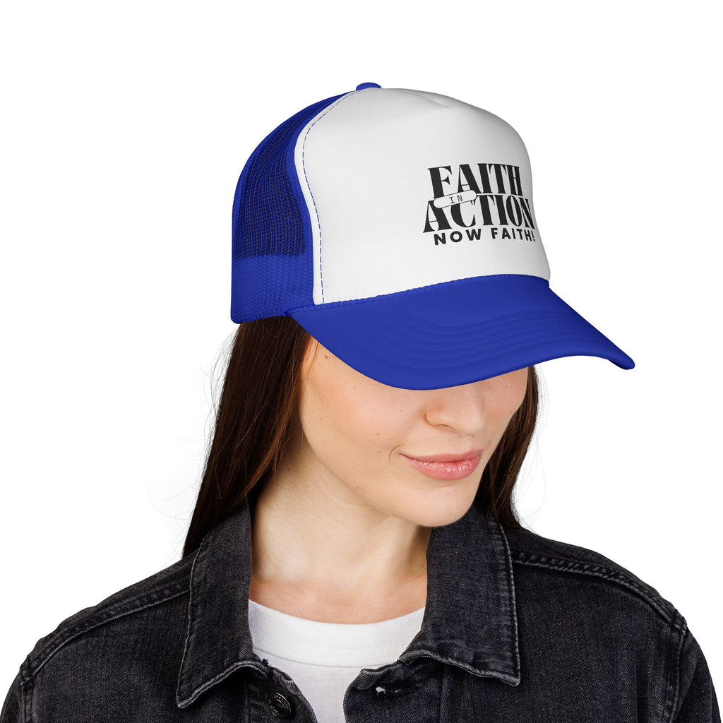 Now Faith Trucker Hat — Christian Mesh Cap (Hebrews 11 Inspired)